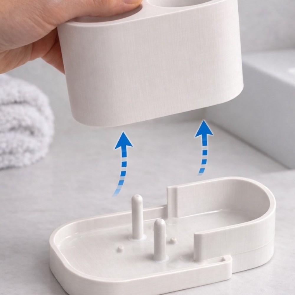 Easy Clean Toothbrush Holder Detachable Storage Rack Toothpaste Toothpaste Rack  Bathroom