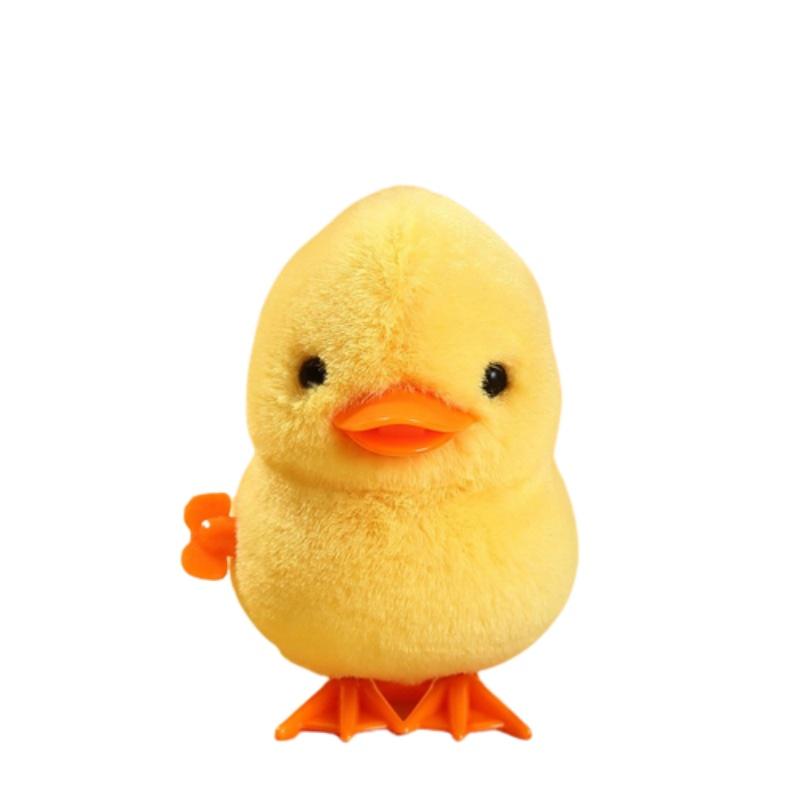 Jumping Duck Chick Clockwork Stuffed Toy Novelty Kids Easter Party Birthday Gift