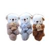 Cute Otters Holding Fish Plush Toy Keychain Backpack Keyrings Bag Pendant
