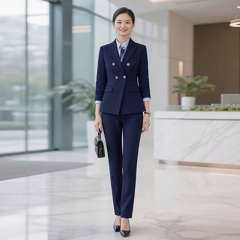 Элегантный женский деловой костюм-двойка Trolman для миниатюрных L