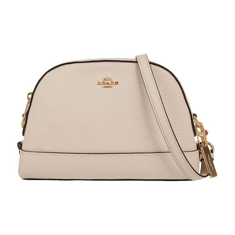 

Новая сумка-купол COACH из коровьей кожи, сумка через плечо, маленький размер, женская, белая 76673-IMCHK 23.9*8.1*16.3CM