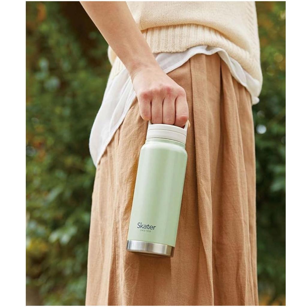 Skater Insulated Stainless Steel with Screw Dark Mug, 500ml, Handle, Green, STSC4-A