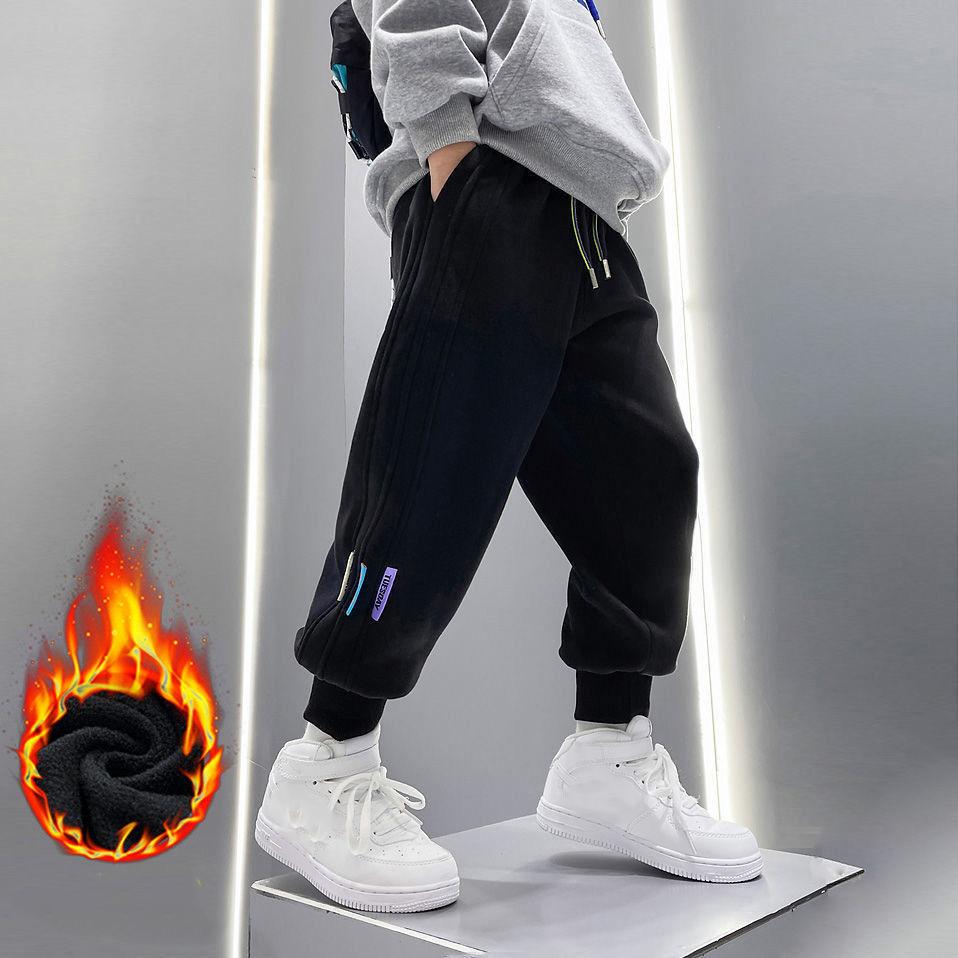 Spring Autumn Casual Boys Pants Loose Striped Pattern Long Style Trousers for Kids Teenage Children Sport Clothes 3-10 Years