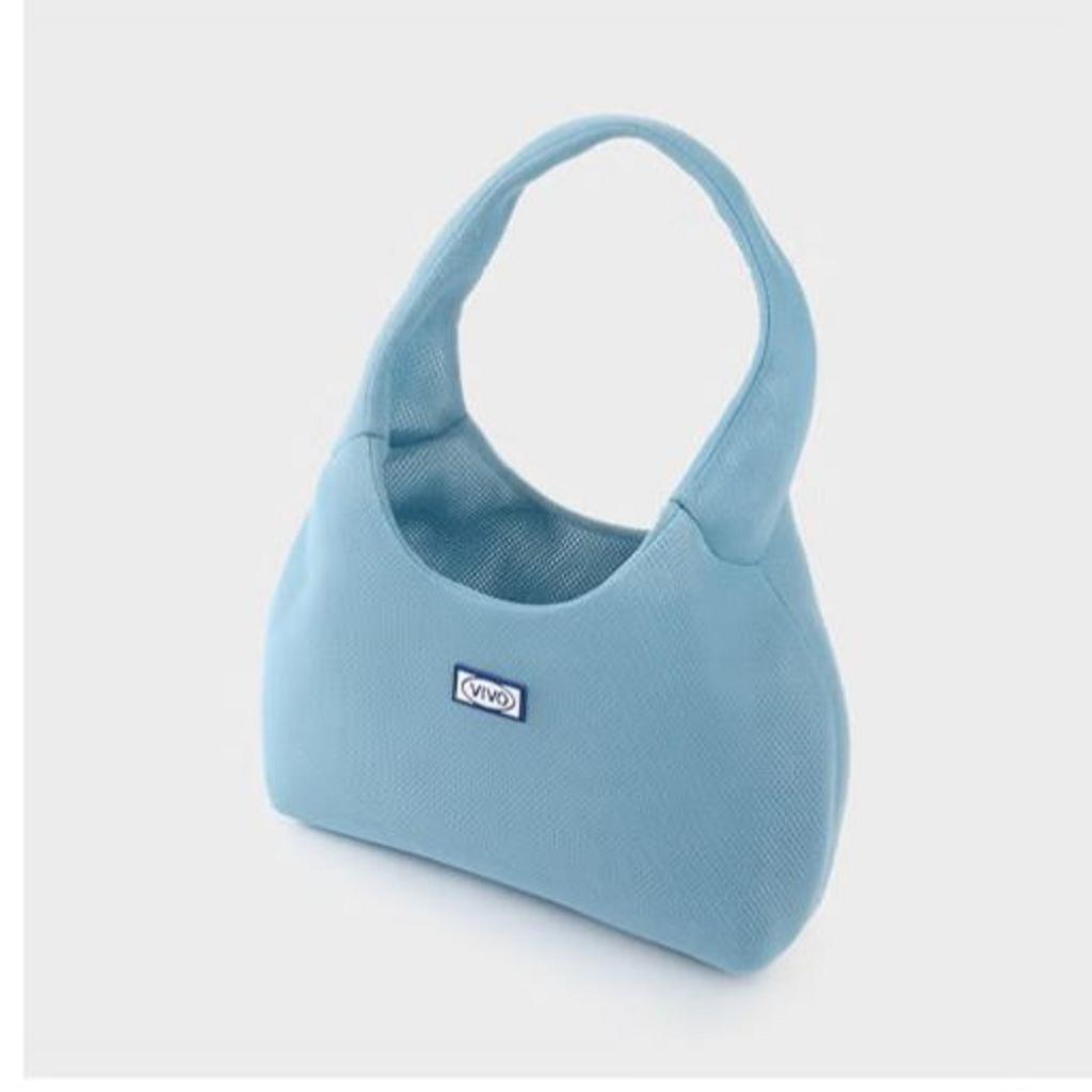 Daiso Shoulder Mesh Bag - Blue