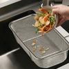 Drainer Stainless Steel Kitchen Sink Drain Basket Anti-rust Thickened Utensil Organizer Rectangle Storage Basket Home Supplies