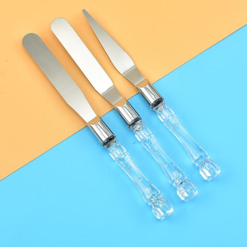 

Stainless Steel Transparent Handle 3-Piece Spatula Set