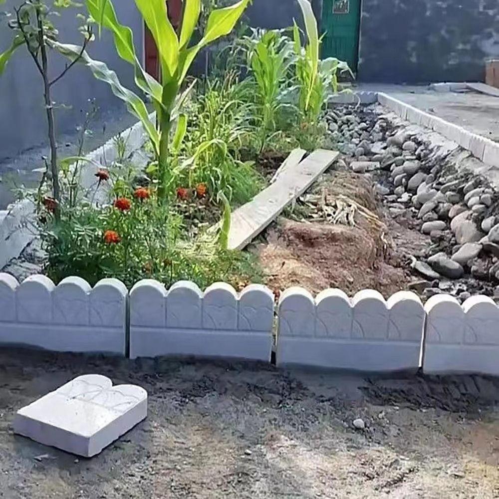 Reusable Garden Fence Mold Easy Operation Brick Mold DIY Flower Bed Mold Patio