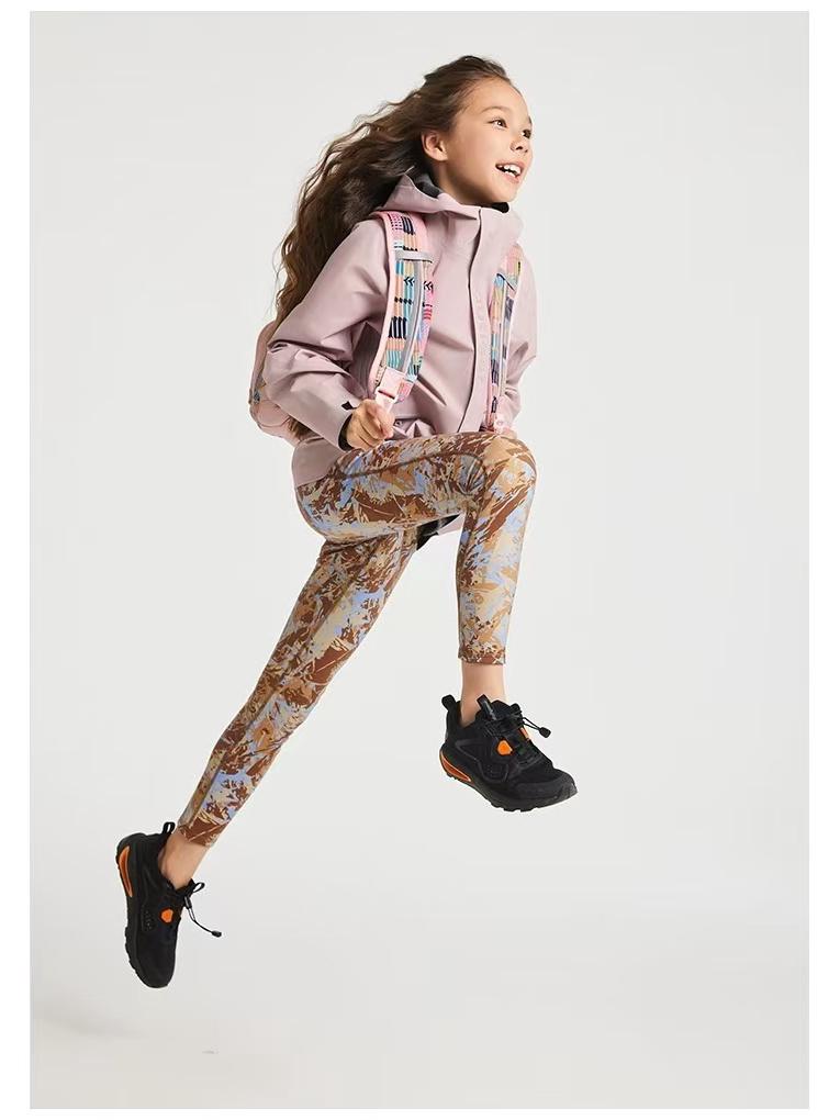 Girls' High-Waist Quick-Dry Yoga Leggings - Autumn/Winter Breathable Elastic Sports Pants