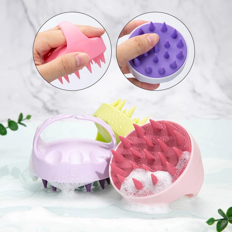 Shampoo Head Scalp Massage Brush Silicone Soft Skin Friendly Hair Washing Massager Comb SPA Massage Brush Hair Tool Salon