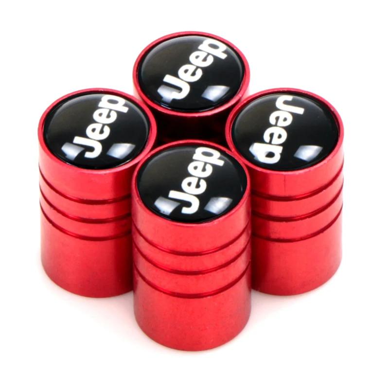 4pezzi Tappi Valvole Pneumatici Ruote Auto in Metallo Copri Stelo Accessori Per Jeep Cherokee Wrangler Compass Patriot Renegade