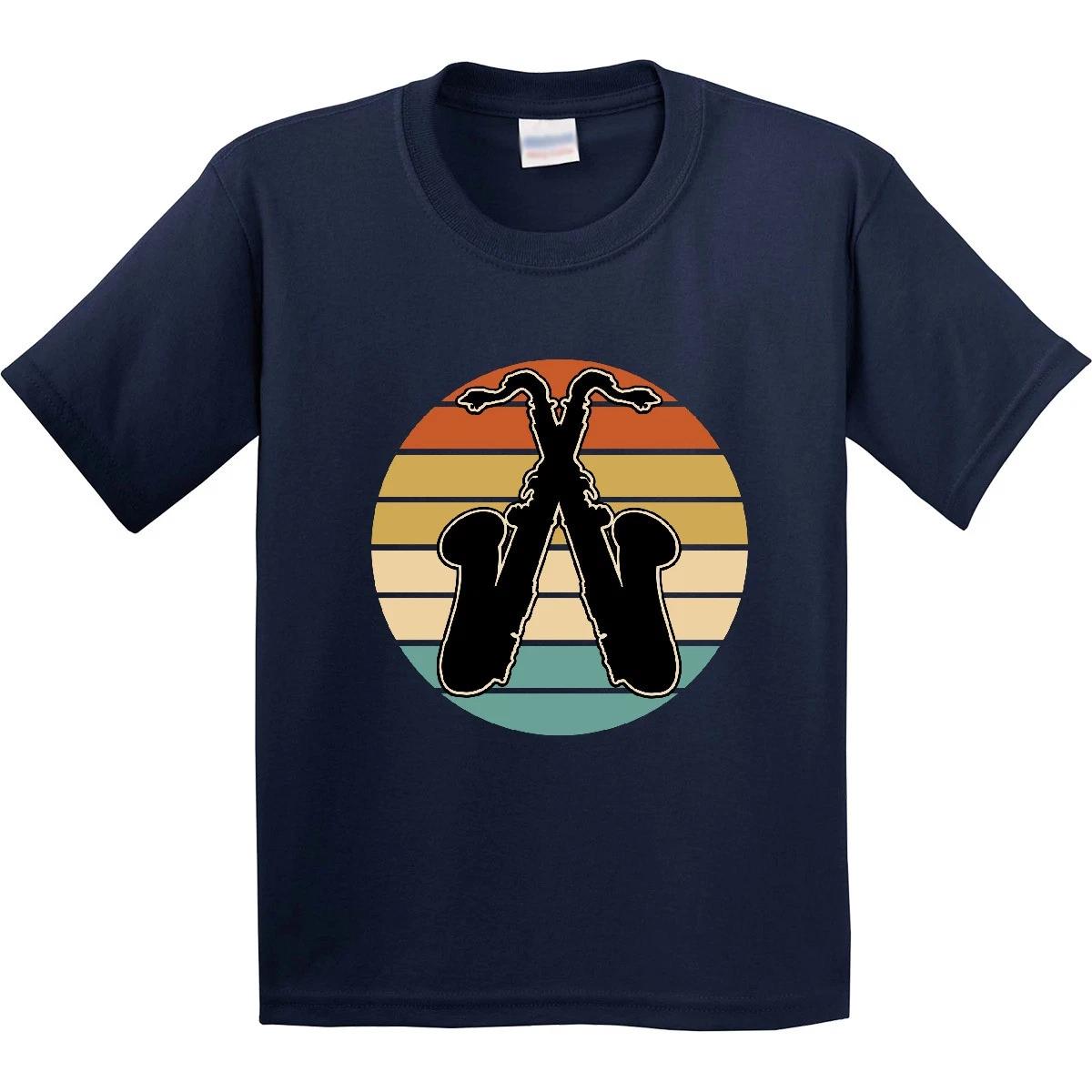 Inktastic Saxophone Music Vintage Band Youth T-Shirt Musical Apparel Tee Kids 130