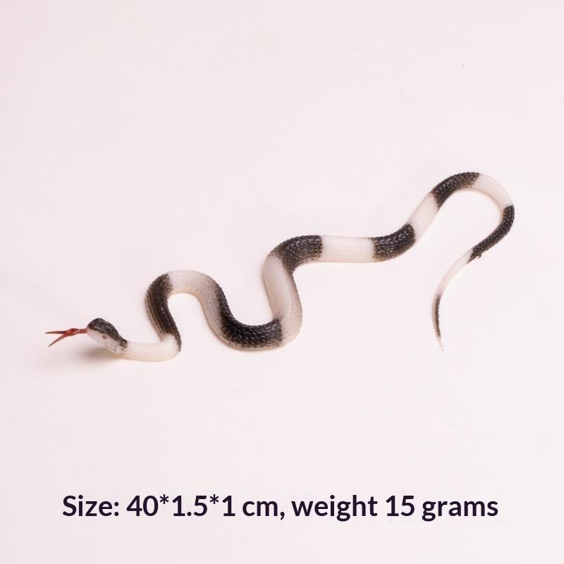Lifelike 40cm Realistic Python Rubber Fake Snake Scary Prop for Halloween Celebration Garden Bird Repellent