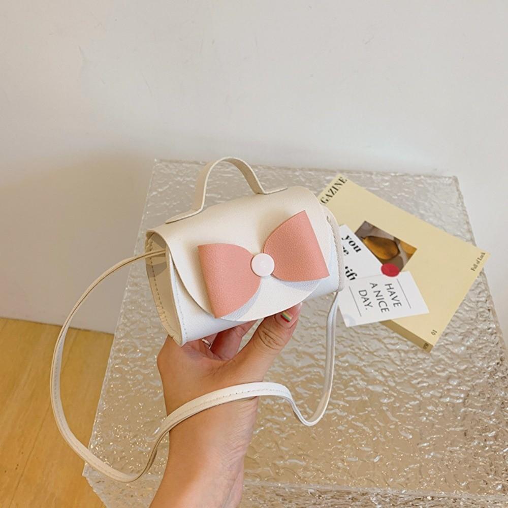 Party Cute Bowknot Crossbody Bag Trendy PU Material Single Shoulder Bag Small Size Cartoon Design Square Bag Women