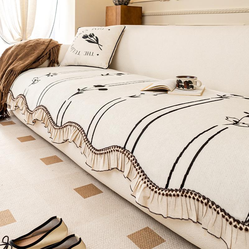 Modern Light Luxury Special-Shaped Sofa Universal In All Seasons, Sofa Cover, Advanced Sense  New Skirt Pad, Non-Slip Cover