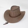 JYL TS DIY Paper Straw Cowboy Hat Outdoor Sun Protection Paper Straw
