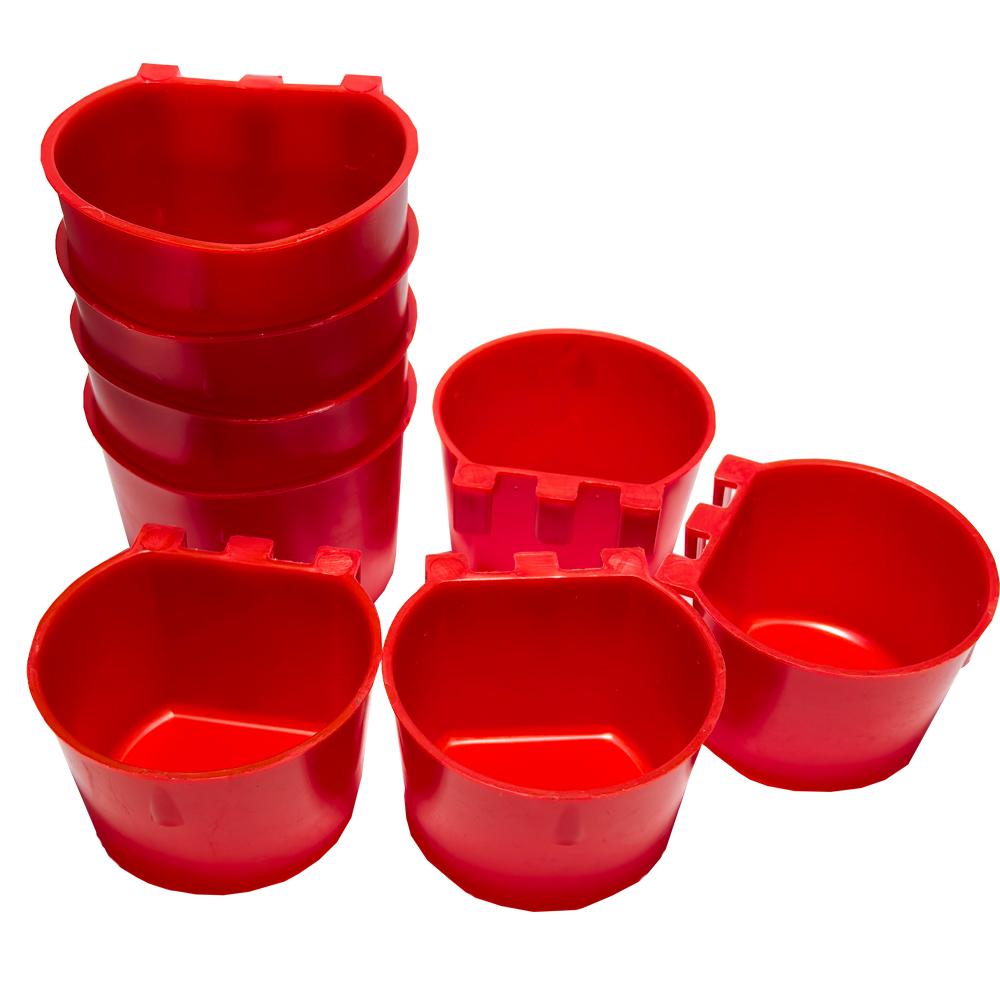 20pcs Hanging Chickens Rabbit Feeders With Hook Plastic Poultry Coop Feeder Water Drinker Feeders Feeder Cage Cups Watering