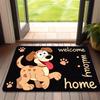 Newest Floor Mat Cartoon Spotted Dog Welcome Home Paw Doormat Pet Lover Front Door Floor Mat
