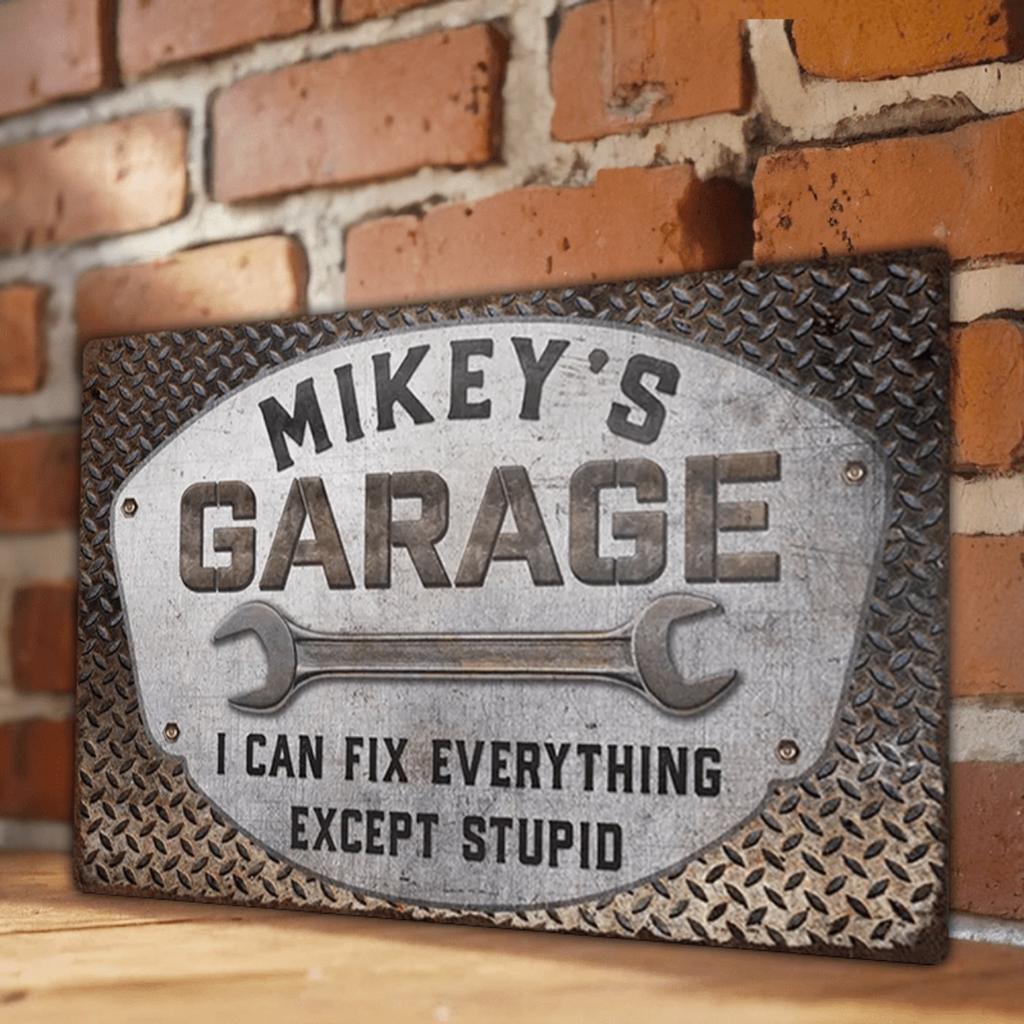 Personalized Retro Metal Sign Garage Wall Art Man Cave Decoration