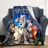 Puppy Adventure Story Flannel Blanket Super Soft Warm Cozy Blanket for Sofa Bed Office Travel All‑Season Home Decor Gift