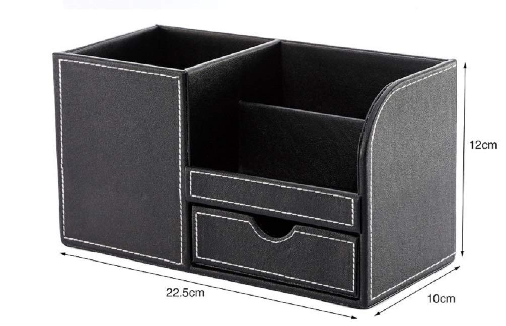 Amberotta Desktop Storage Organizer Multi-Purpose Pen Holder Office Stationery Black