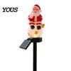 Weather Resistant Landscape Lighting Christmas Solar Stake Lights, Santa Snowman Tree Figurine Lawn Powered Yard Gifts Waterproof Warm LED Lights