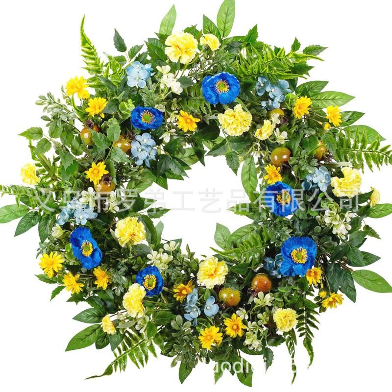 Artificial Flower Wreath Easter Valentines Day Decor Hotel Restaurant Door Hanging Decoration