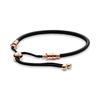 Bracciale in Pelle Donna Bracciali Nero Oro Rosa 588059CBK