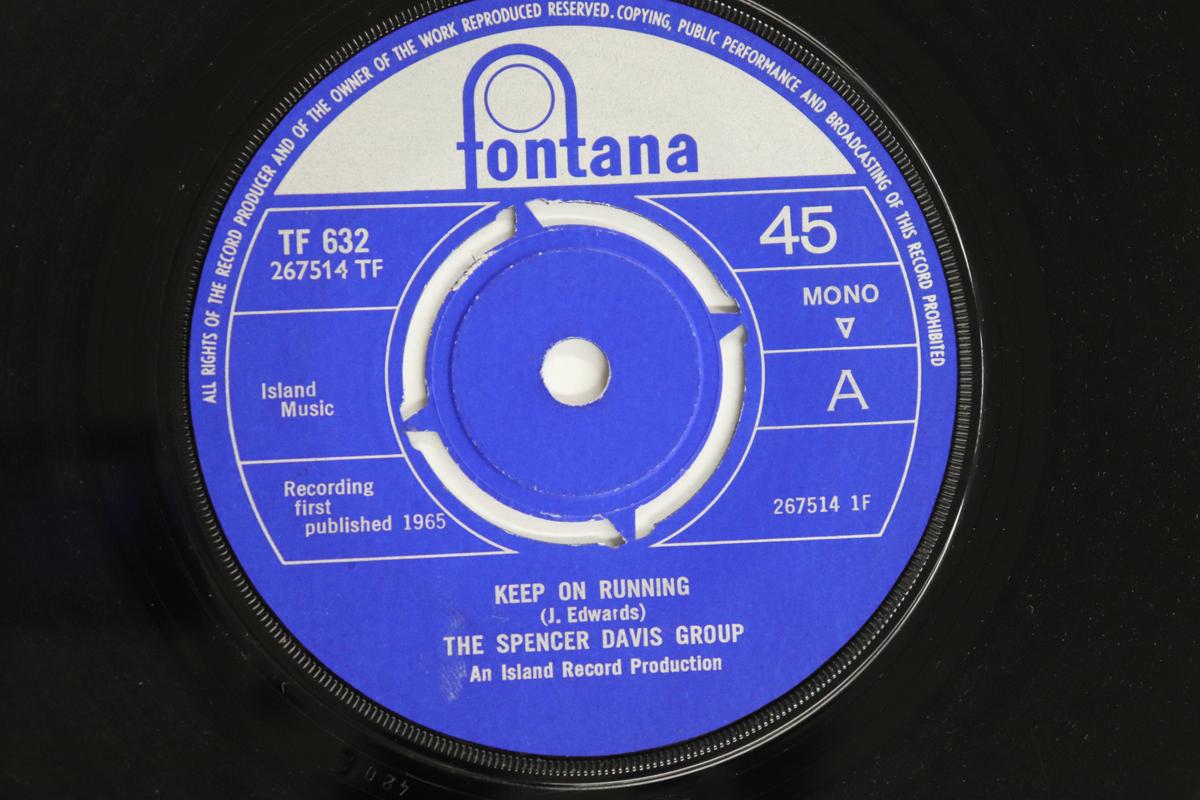 

7inch Record SPENCER DAVIS GROUP - Keep On Running TF632 FONTANA 1965 UK Rock Used