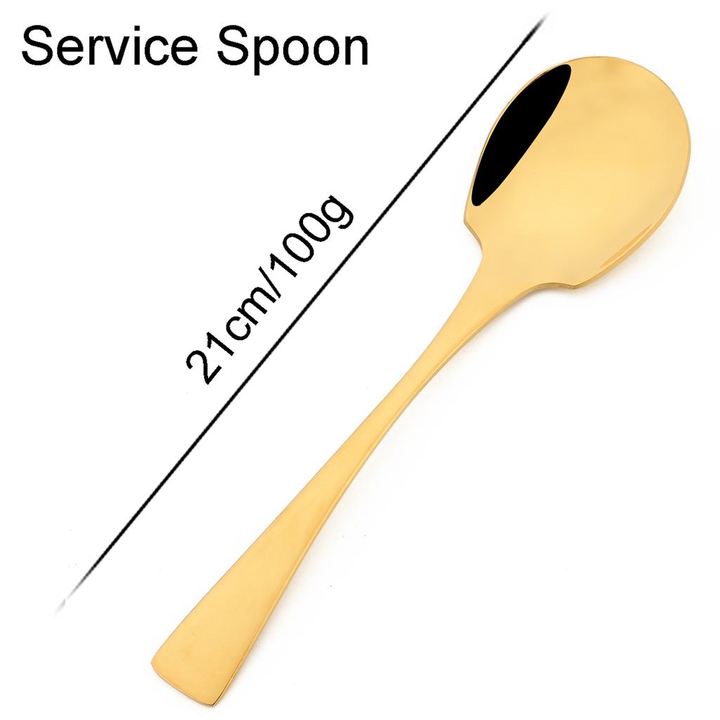1pc 304 Stainless Steel Tableware Gold Dinnerware Steak Knife Service Fork Spoon Cutlery Salad Fork Spoon Butter Knife Flatware