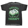 Lustiges Mahjong Ist Mein Therapie Spiel Mah Jong T-Shirts Grafik Baumwolle Streetwear Kurzarm Geburtstagsgeschenke Sommer Stil T-Shirt