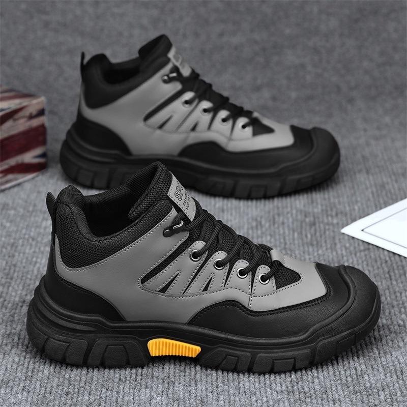 Fashion Men's Shoes Fashion Comfort High-top Platform Sneakers Men's Outdoor Resistant Comfort Tooling Boot Soft Soled Non Slip Sneakers