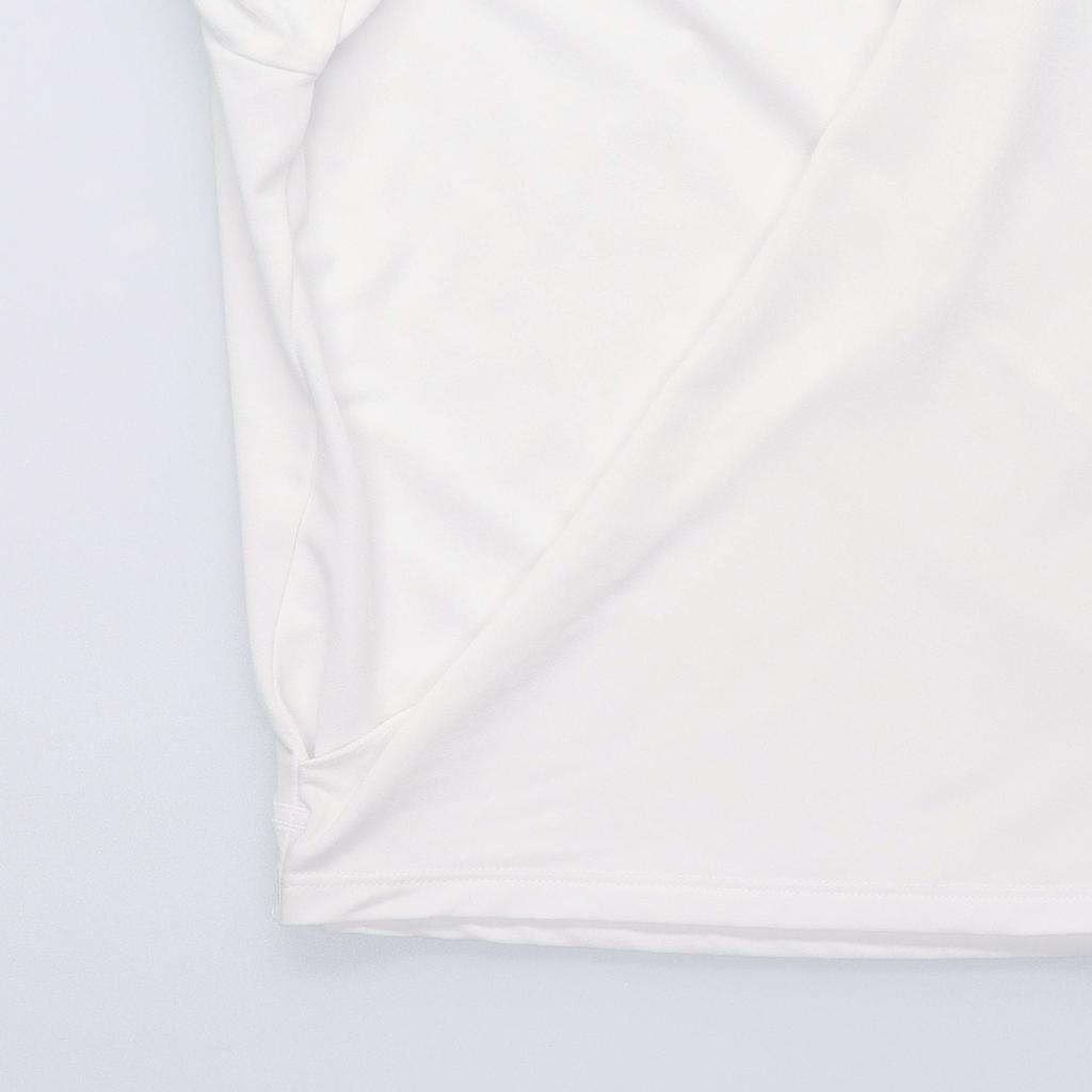 Nike Solid Color Logo Gathered Hem Pullover Short Sleeve T-Shirt Women tops White DD4921-100