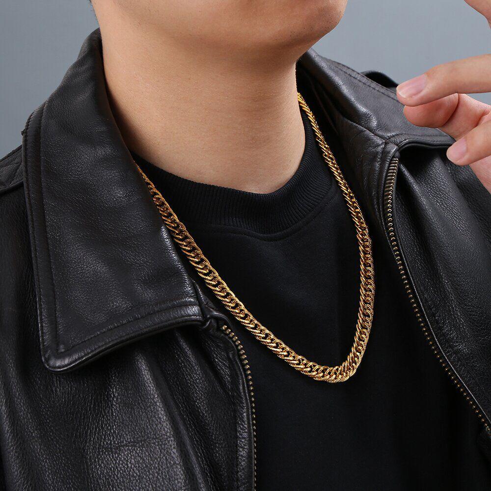 Exaggerated Gold-Plated Thick Hip Hop Chain Necklace - Performance Prop Accessory