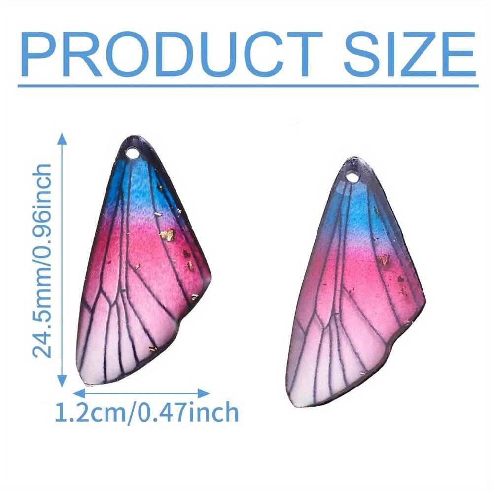 20/40/60pcs Butterfly Wing Pendant Dragonfly Insect Resin Pendant, Used for DIY Earrings, Bracelets, Jewelry Making