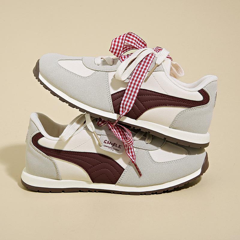 

2025 little white shoes women s spring new Forrest Gump ins female students leisure sports versatile board shoes street shot GZ03 40 красный