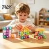 Magnetic Building Blocks 40Pcs/Set Kids Blocks, Transparent Construction Cube with Alphabet Preschool Learning Block Number Operator, Stacking