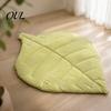 Non Slip Pet Mat for Furniture Leaf Shaped Mat, Soft Reversible Cat Sleeping Pad, Washable Indoor Padded Dog Bed Sofa Floor Crate Use Natural