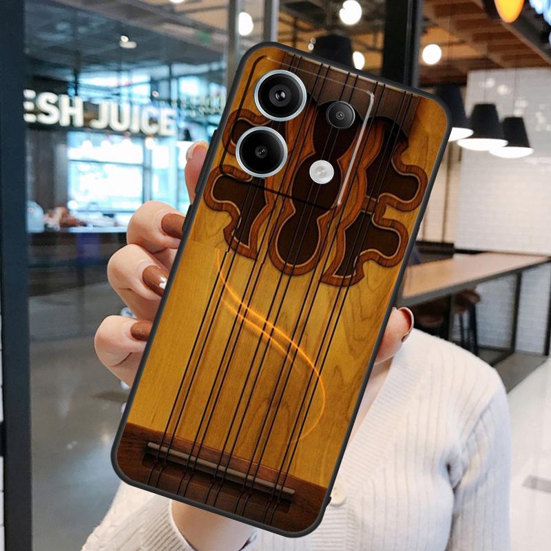 Gitarre Violine Fiedel Musiketui Für Xiaomi Redmi Note 13 Pro 10 11 12 14 15 Pro Plus Redmi 15C 14C 10C 12C 13C 15 Hülle