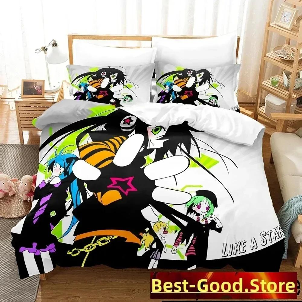 Anime Konata Izumi Lucky Star Bedding Set Printed Bed Set With Pillowcase Bed Duvet Cover Soft Queen King Size Bedclothes Home