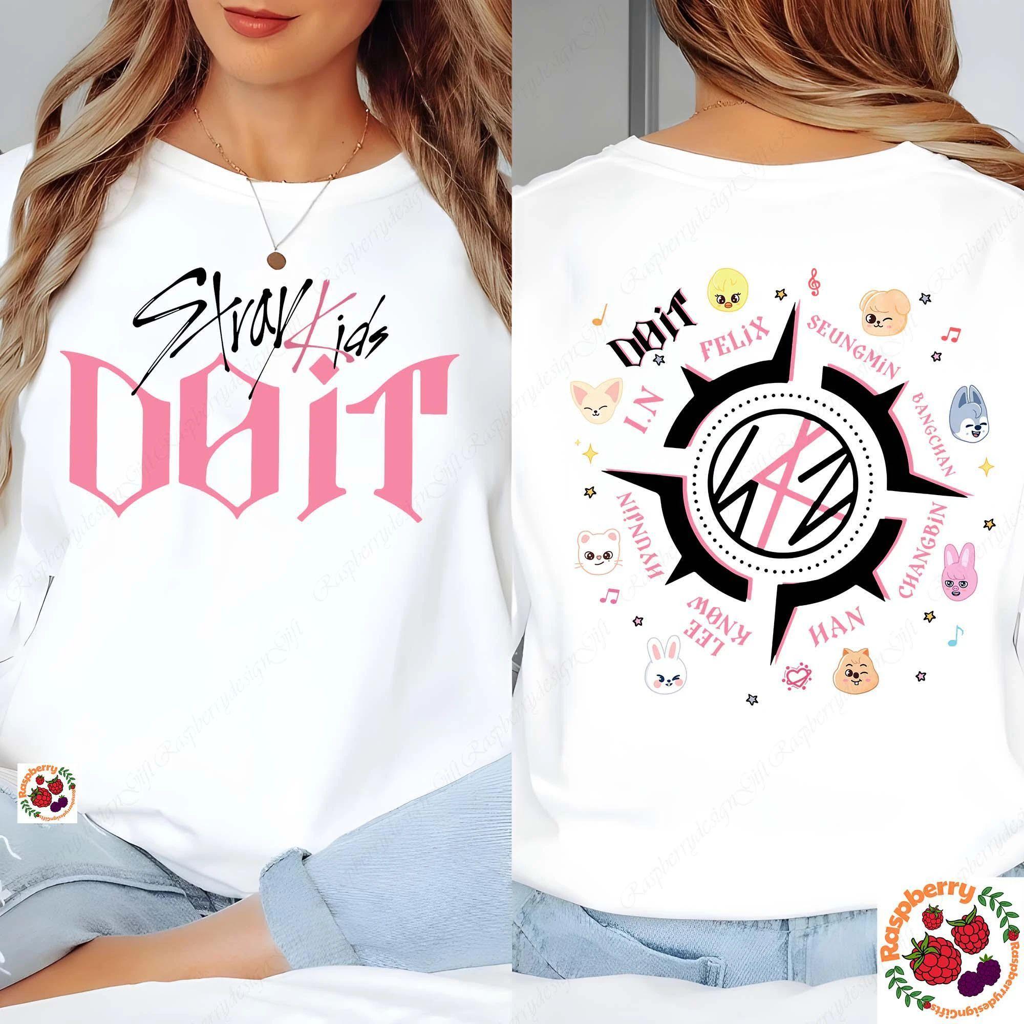 Stray Kids Kpop SKZOO Fan Merch Stray Kids Fan Gift T-shirt 2026Summer New Men Women Fashion Cotton Oversized T-shirt Street Y2K L