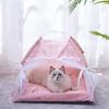 Sweet Princess Cat Bed The General Teepee Closed Cozy Hammock With Floors Foldable Cat Tent Dog House Bed Pet Basket Cushion