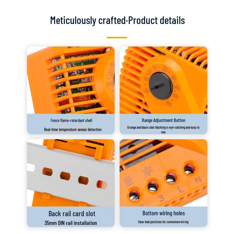 Industrial Climate Control Cabinet: ETS11 Electronic Temperature Controller & Switch for Fan Heater