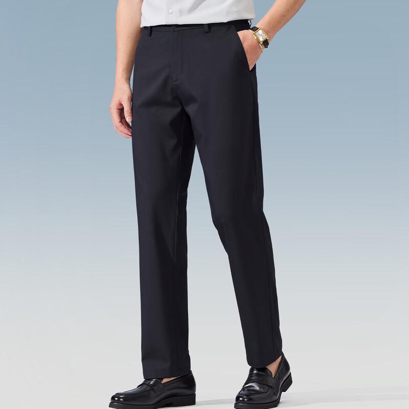 Judger Herren Seidenmischung Gerade geschnittene Business Casual Hose