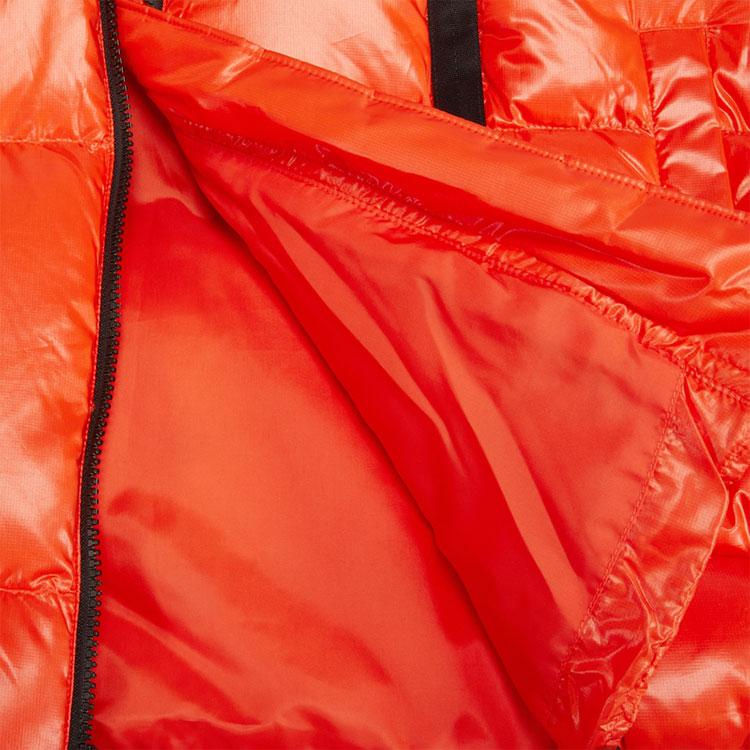 Nike Color Block Striped Hooded Long Sleeve Down Jacket Women Outerwear Orange DD4653-869