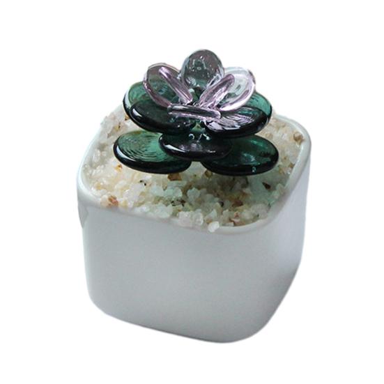 Glazed Succulents Potted Plants Artificial Succulents Mini Maintenance-Free
