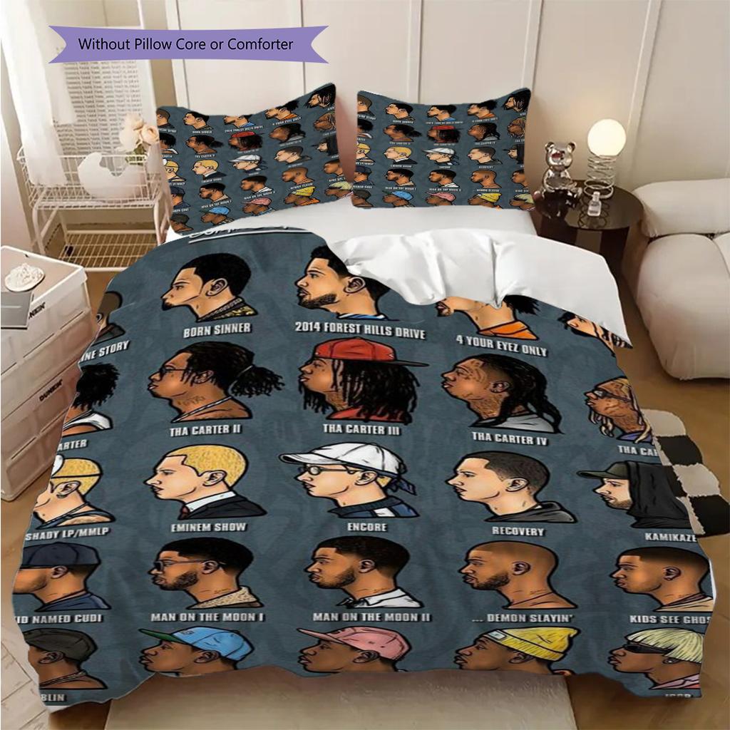Legends Hip Hop Visual Celebration Threepiece Set 1 Duvet Cover 2 Pillowcase Without Core Duvet Cover And Pillowcase Bedding Set