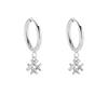 925 Sterling Silver Commuter Versatile Earrings 18K Gold Zircon Earrings Clover Sun Pendant Ear Buckles