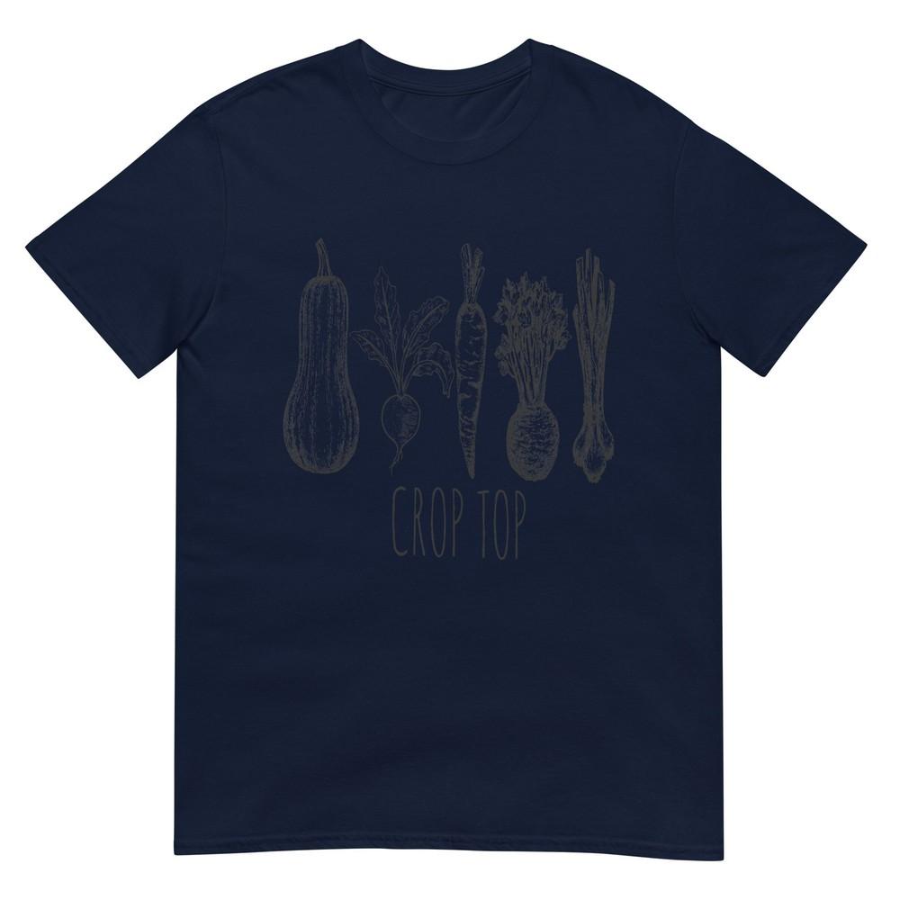 Crop Top Funny Gardening Pun Vegetable Art Tshirt S