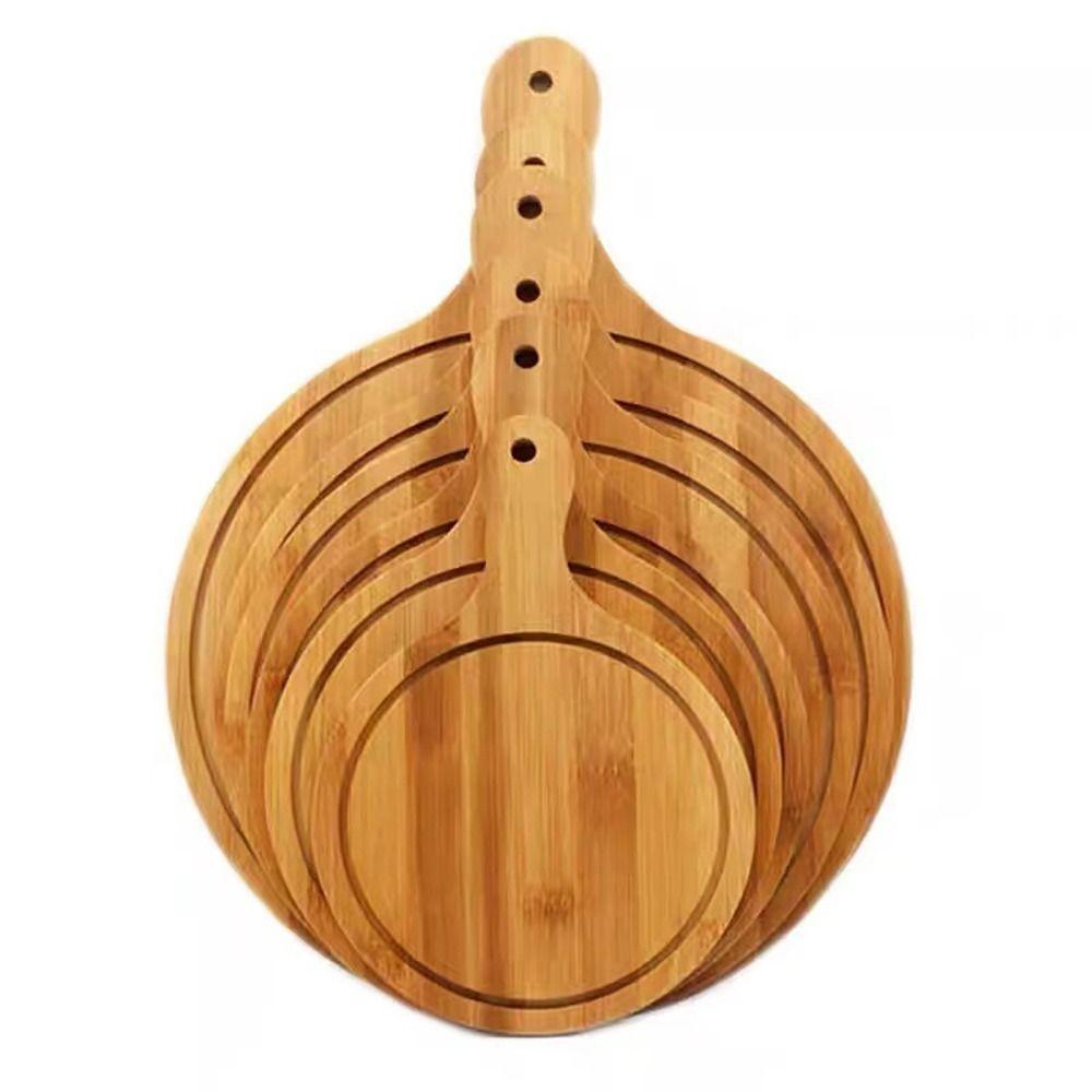 1Pcs Stone Cutting Bamboo Pizza Tray Platter Baking Tray New Wooden Pizza Board  Kitchen Tool