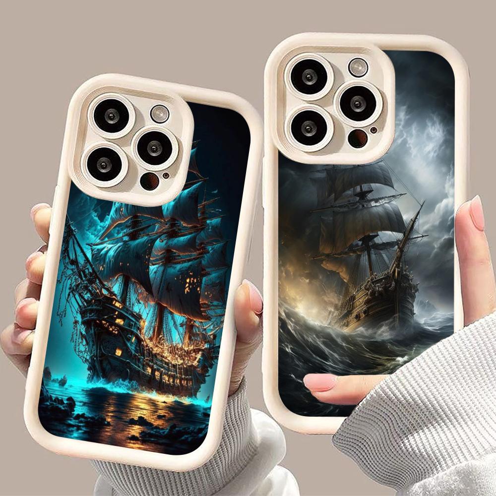 Pirate Corsair Mobile Phone Case for iPhone 17 16 15 14 13 12 11 Air Pro Max Plus Thicken TPU Colorful Cover Pretty Cover Luxury